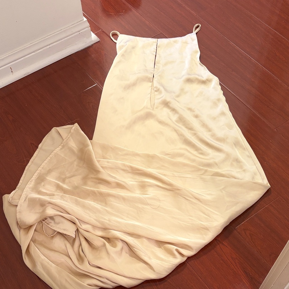 Butter yellow  Satin Slip Dress